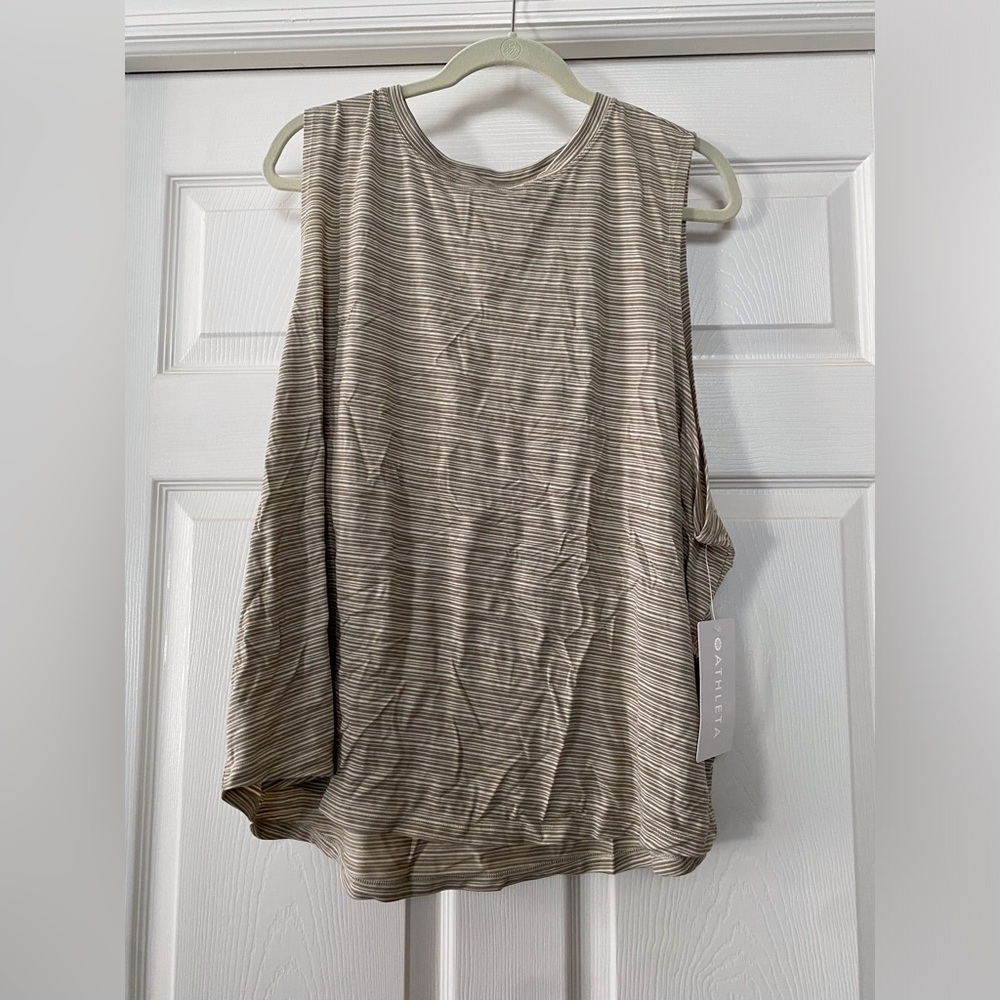 Athleta Striped Sleeveless Top